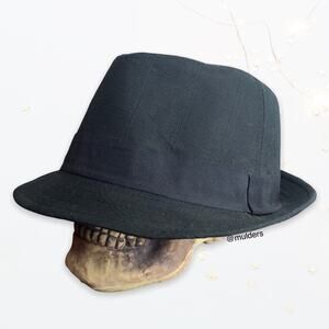 Vintage Dorfman Pacific Co DPC Handmade Headwear Black Fedora Trilby Hat Cap